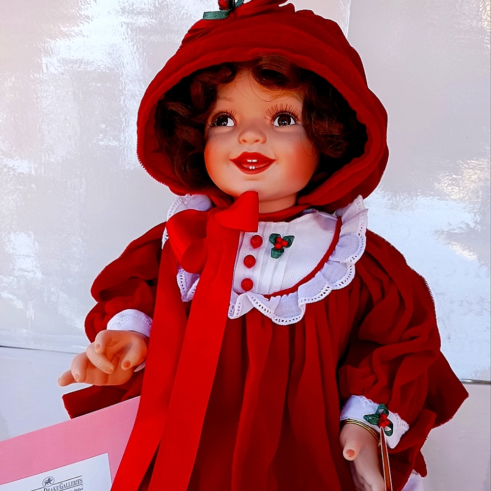 Valentine Doll Vintage Ashton Drake Porcelain Christmas Carol Doll 1997